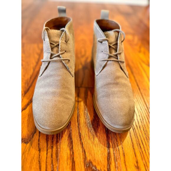 Franco Sarto Womens Taupe Beige Pebbles Suede Chukka Boot Bootie Size 6.5M - Picture 1 of 11